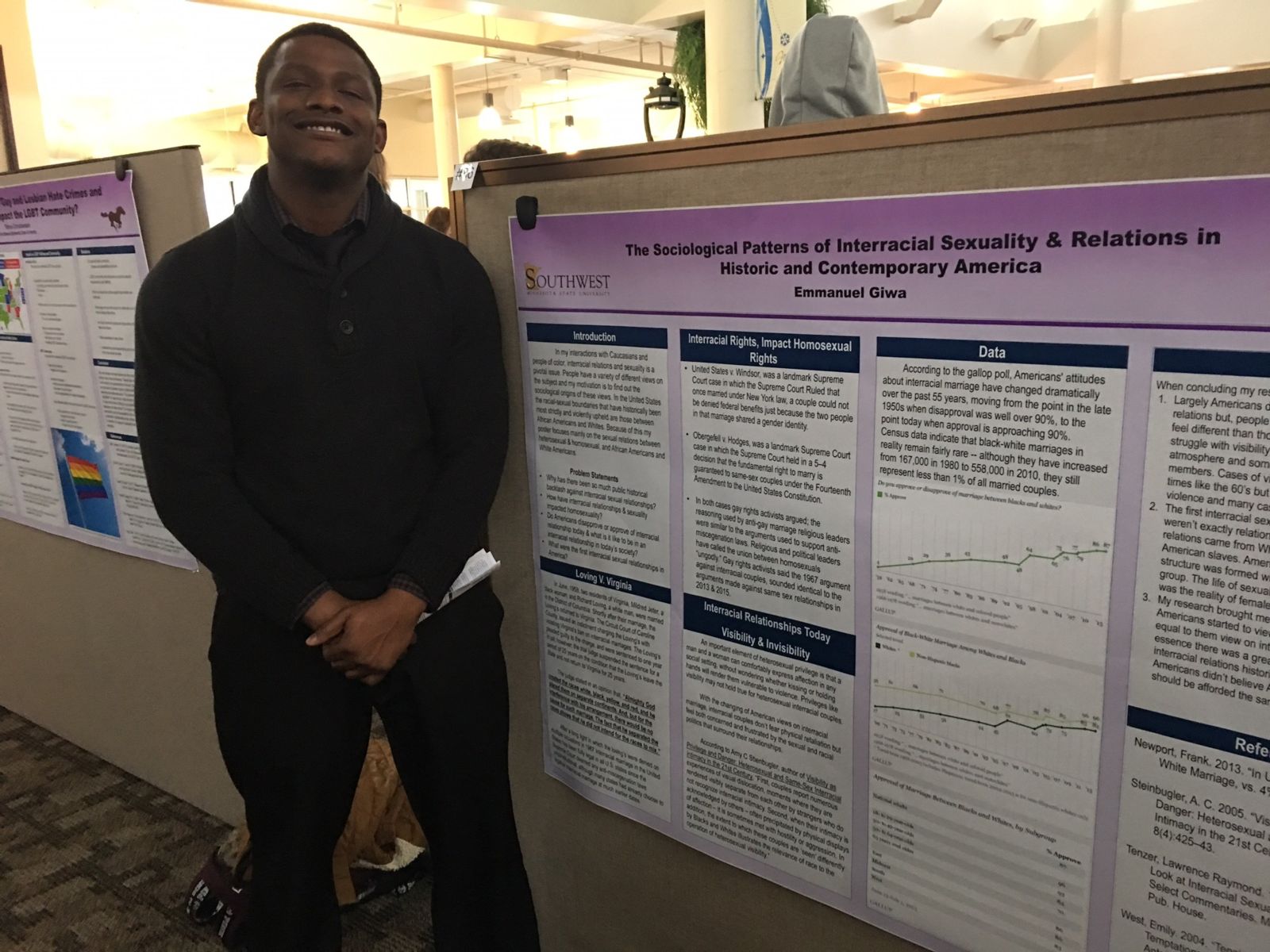 Sociology student poster at the URC